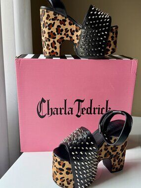 Sassy Spiked Leopard Platform